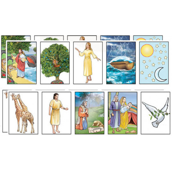 Jogo da Memória Bíblico - 36 figuras bíblicas 5 cm x 7 cm – em cartão