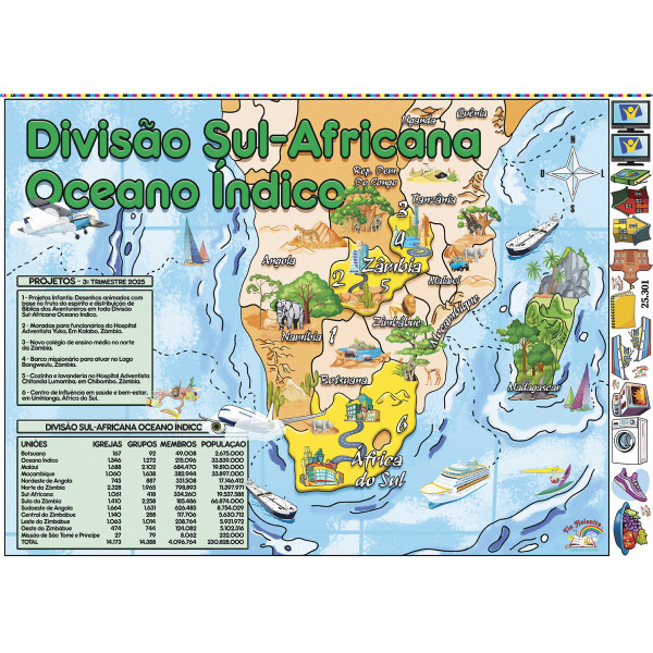 MAPA DAS MISSÕES - Divisão Sul Africana Oceano Índico + 13 incentivos