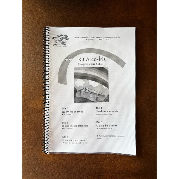 KIT ARCO-IRIS - escola cristã de férias - RETIRAR NA TRIMESTRAL