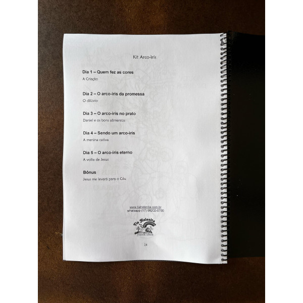 KIT ARCO-IRIS - escola cristã de férias - RETIRAR NA TRIMESTRAL