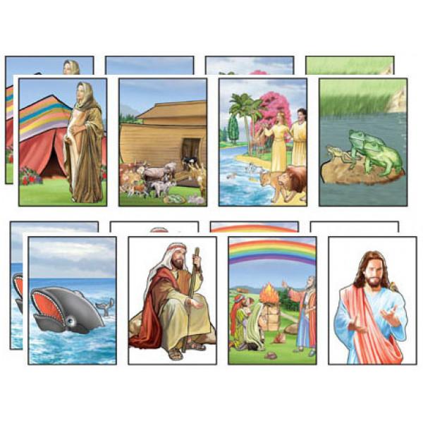 Jogo da Memória Bíblico - 36 figuras bíblicas 5 cm x 7 cm – em cartão